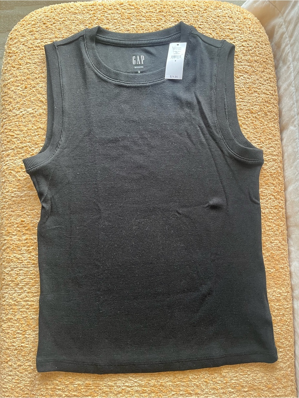 GAP Black Ribbed Women’s Relaxed Sleeveless Tank